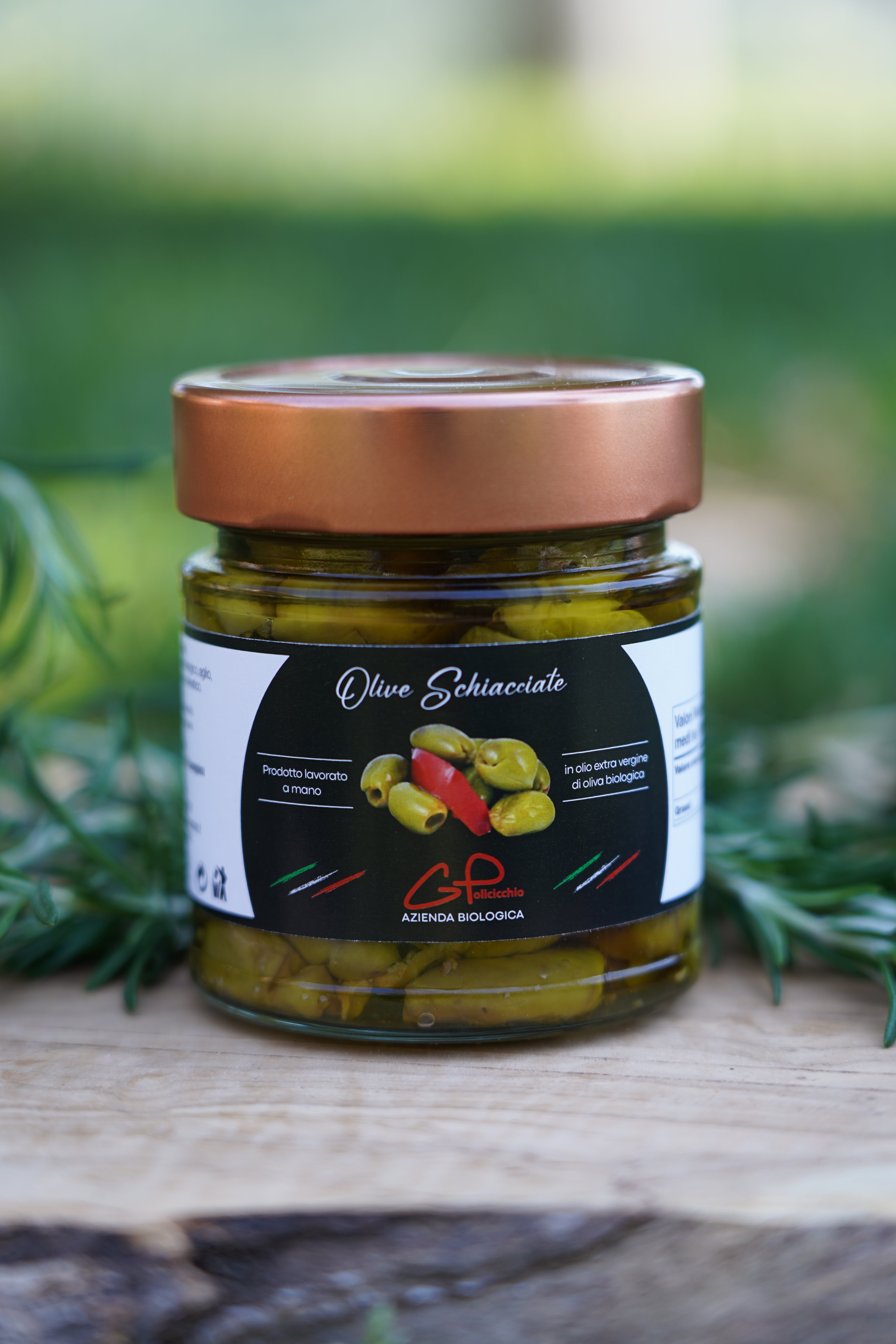 Olive schiaccitate 450 gr