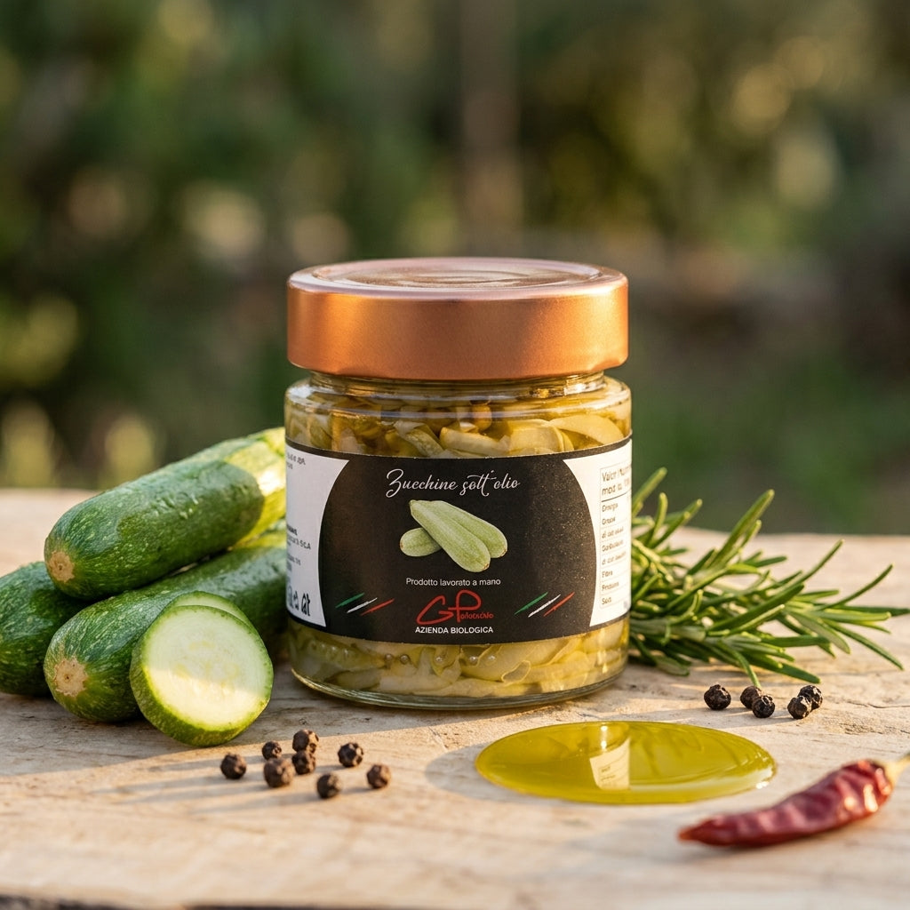 Zucchine sott' olio peso 450 gr